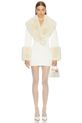 LOBA Julieta Faux Leather Coat in Ivory from Revolve.com | Revolve Clothing (Global)