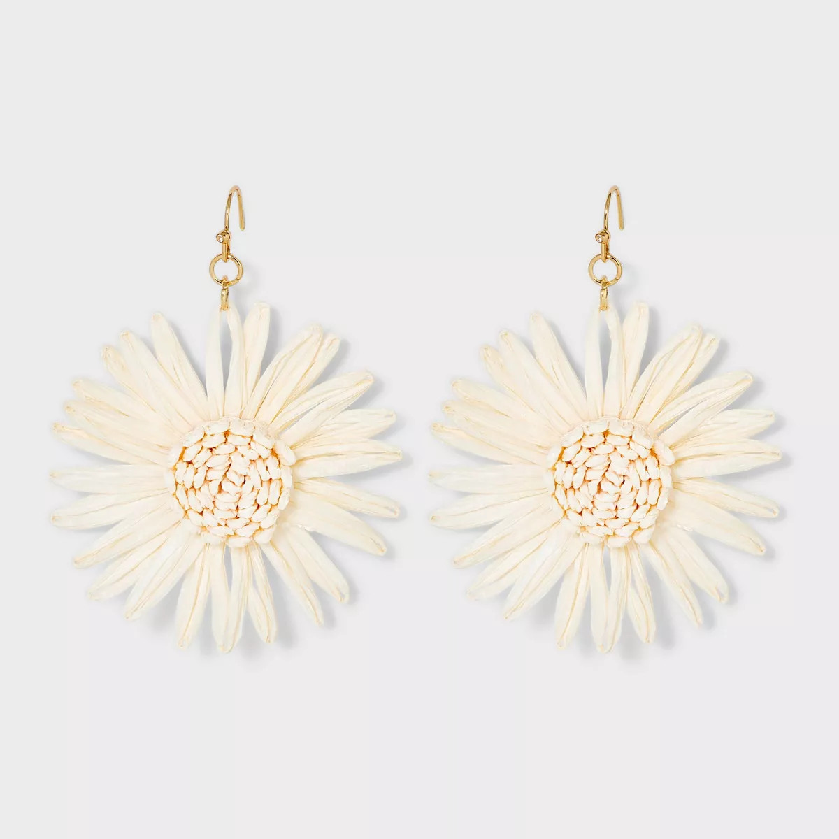 Sunflower Raffia Drop Earrings - A New Day™ | Target