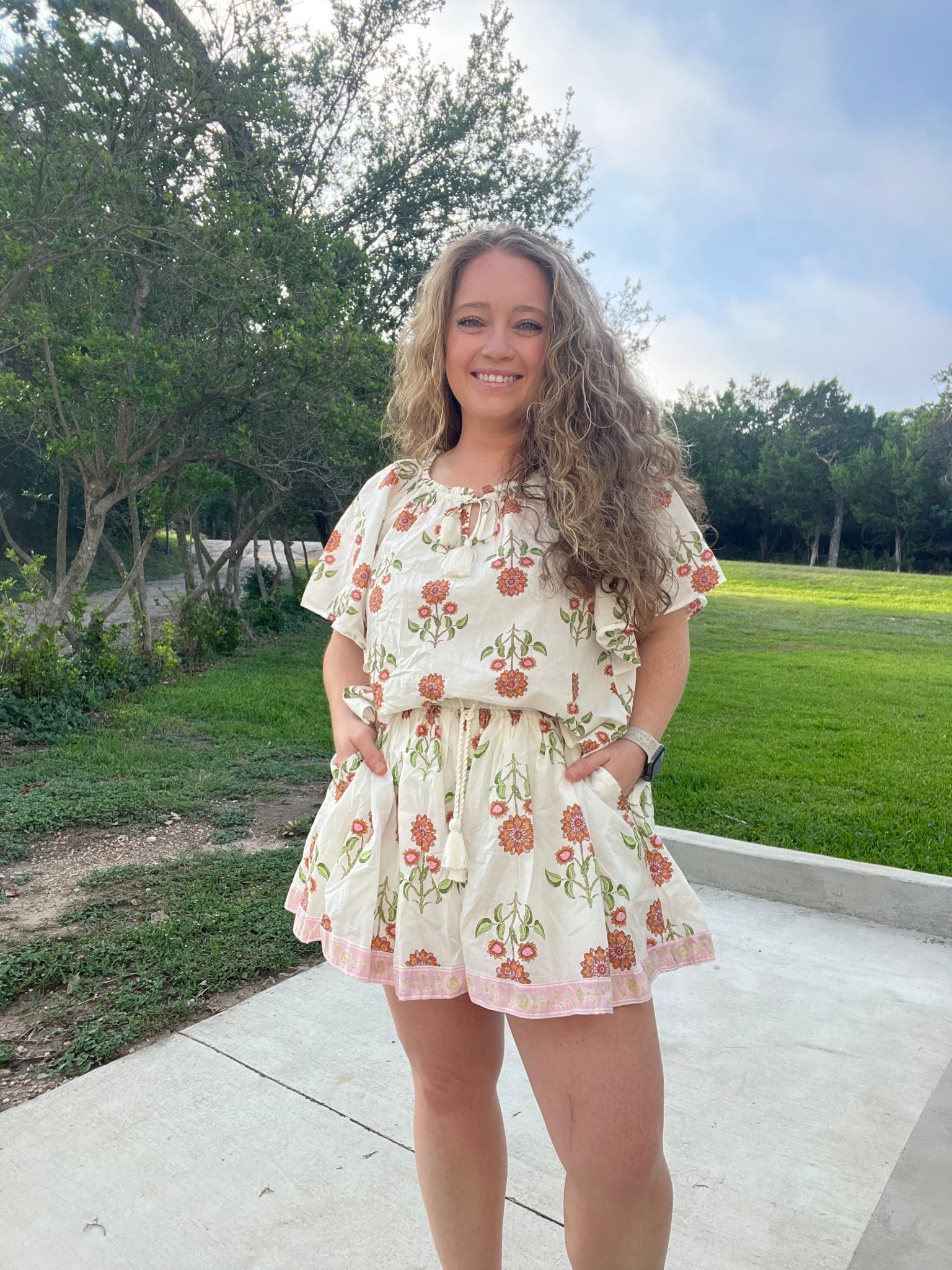 Wearing a medium in both! So flowy and comfy  