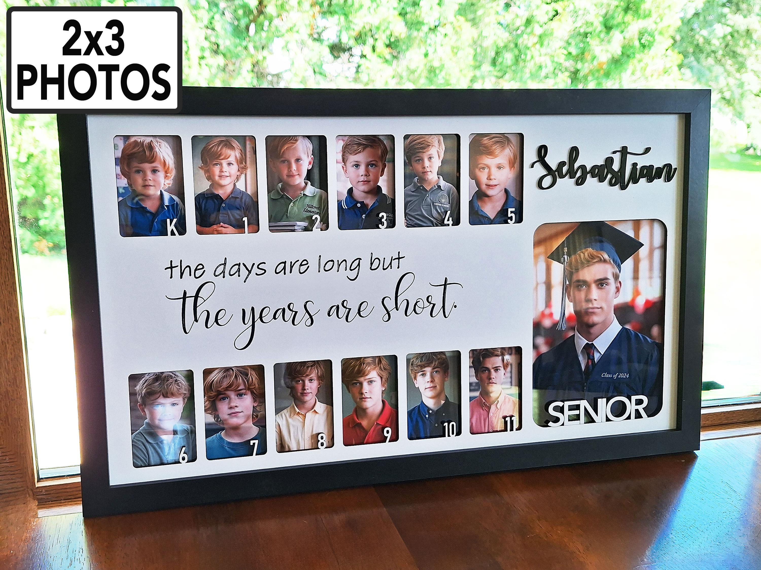 K-12 Personalized School Years Photo Frame, Kindergarten to Graduation Picture Frame, Custom School Frame, Back to School Gift | Etsy (Global)