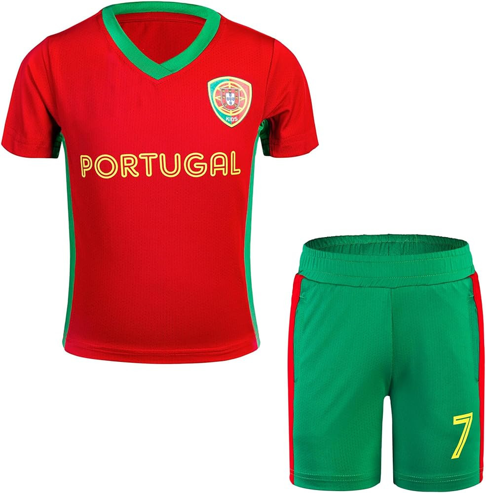 Cnins Kids Soccer Training Jerseys 2-14Y, Boys & Girls Practice Outfits with National Team Colors... | Amazon (US)