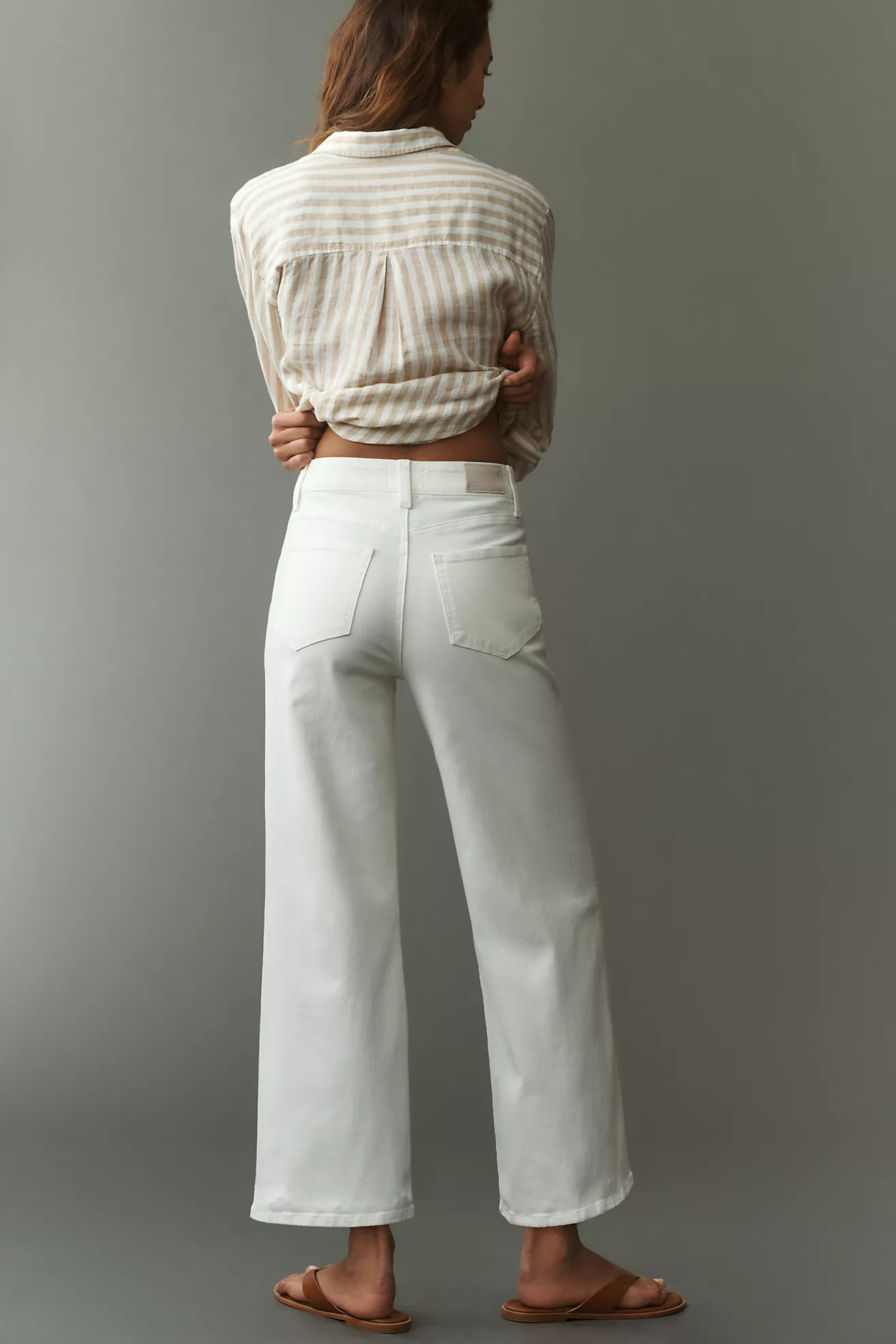 PAIGE Anessa Quincy High-Rise Crop Wide-Leg Jeans | Anthropologie (US)