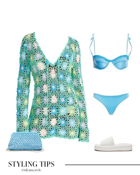 A crochet dress paired with a bikini, slide sandals, and a bag makes a cute resort wear or vacation outfit. 
.
.
.
.
.
.
.
Resort outfits | resort wear 2024 | resort style | vacation outfits beach | vacation looks | Crochet cover up | swim cover up | bathing suit | swim wear | swim suits | blue bikini | outfit pool | outfit ideas | outfit inspo | sandals 2024 | beach sandals | summer sandals | white sandals | platform sandals | summer bags | 

#LTKGiftGuide #LTKSeasonal #LTKFind #LTKunder50 #LTKunder100 #LTKU #LTKsalealert #LTKfindsunder50 #LTKfindsunder100 #LTKstyletip #LTKworkwear #LTKtravel #LTKshoecrush #LTKitbag #LTKswim