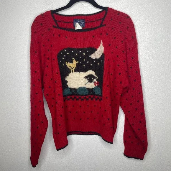 Woolrich Woman Vintage Wool Bedtime Sheep Sweater size XL | Poshmark
