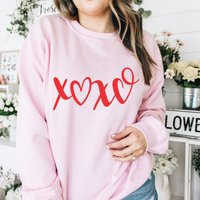 Valentines Crewneck, Xoxo Sweatshirt, Shirt, Oversized Trendy Vintage Funny Shirt | Etsy (US)