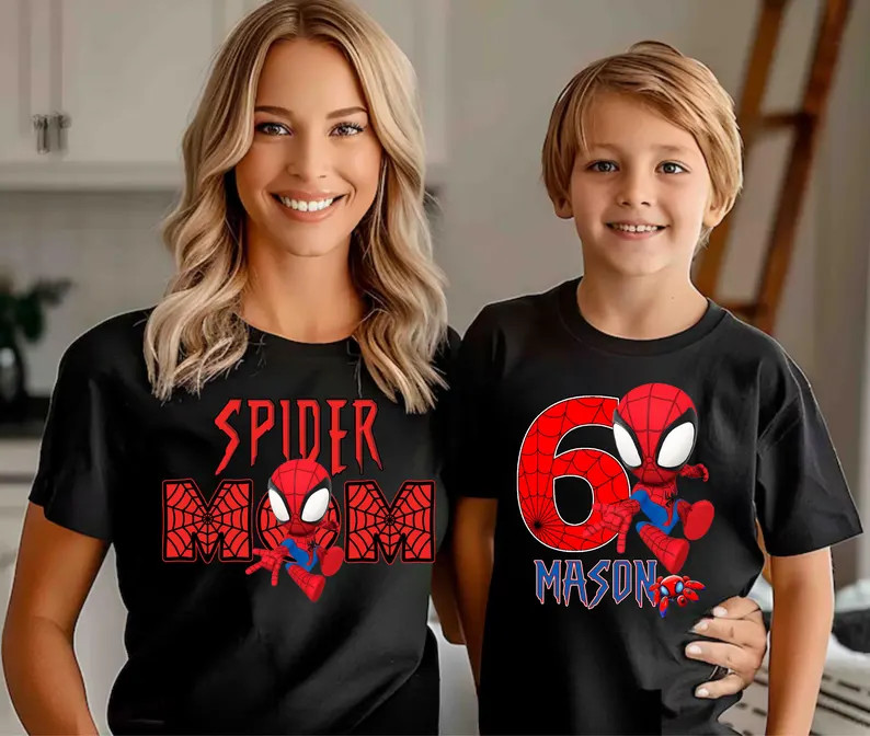Custom Family Spider Birthday Shirt: Matching Spidey Tee, Spider Name,spider Dad, Spider Mom Shir... | Etsy (Global)