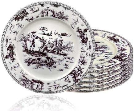 W&S CLASSICS Classic French Luxury Round Dinner Plates | 10.5 Inches Colorful Ceramic Flat Plates... | Amazon (US)