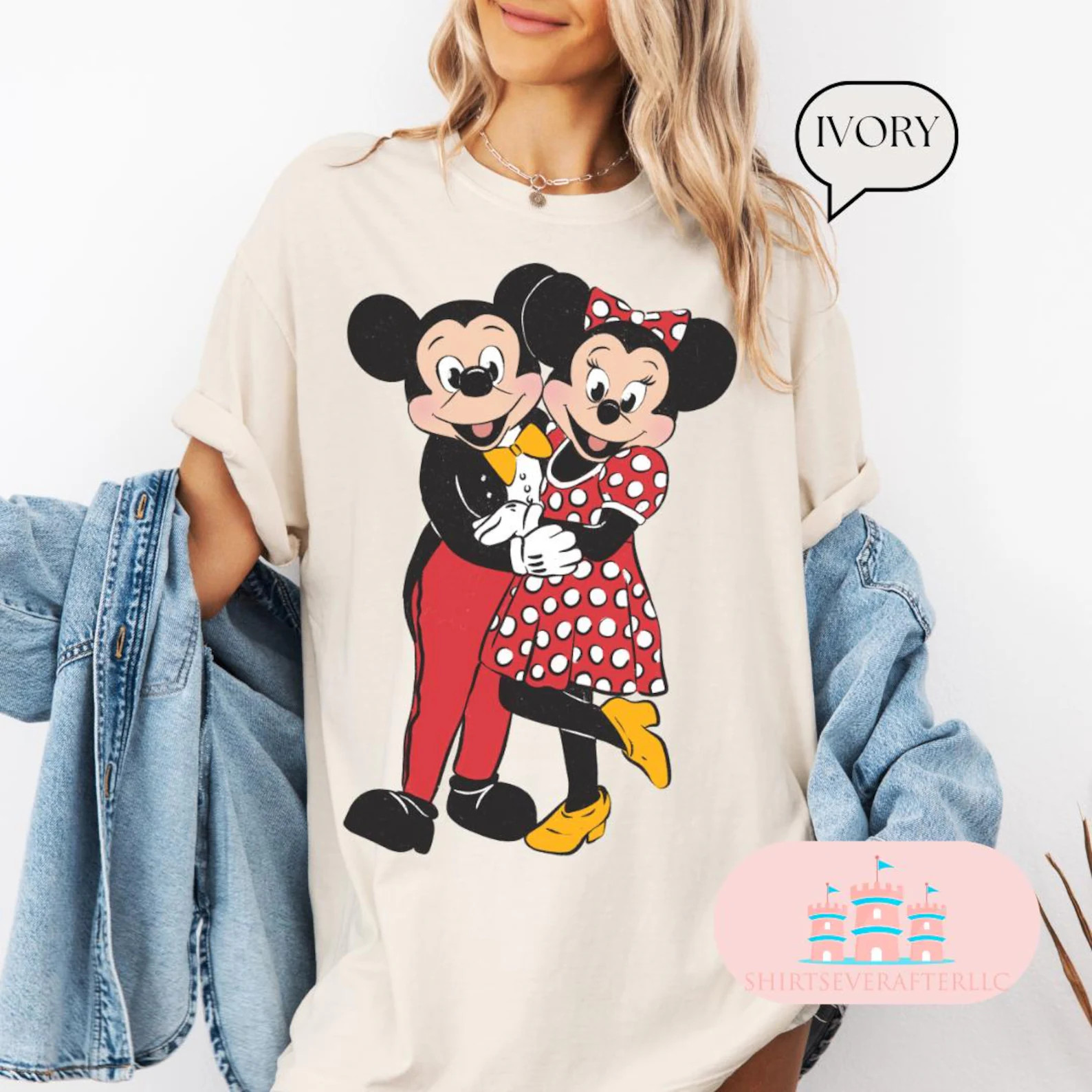 Comfort Color®  Mickey and Minnie Shirt, Mickey Sketch, Minnie Sketch, Vintage Mickey Minnie, Di... | Etsy (US)