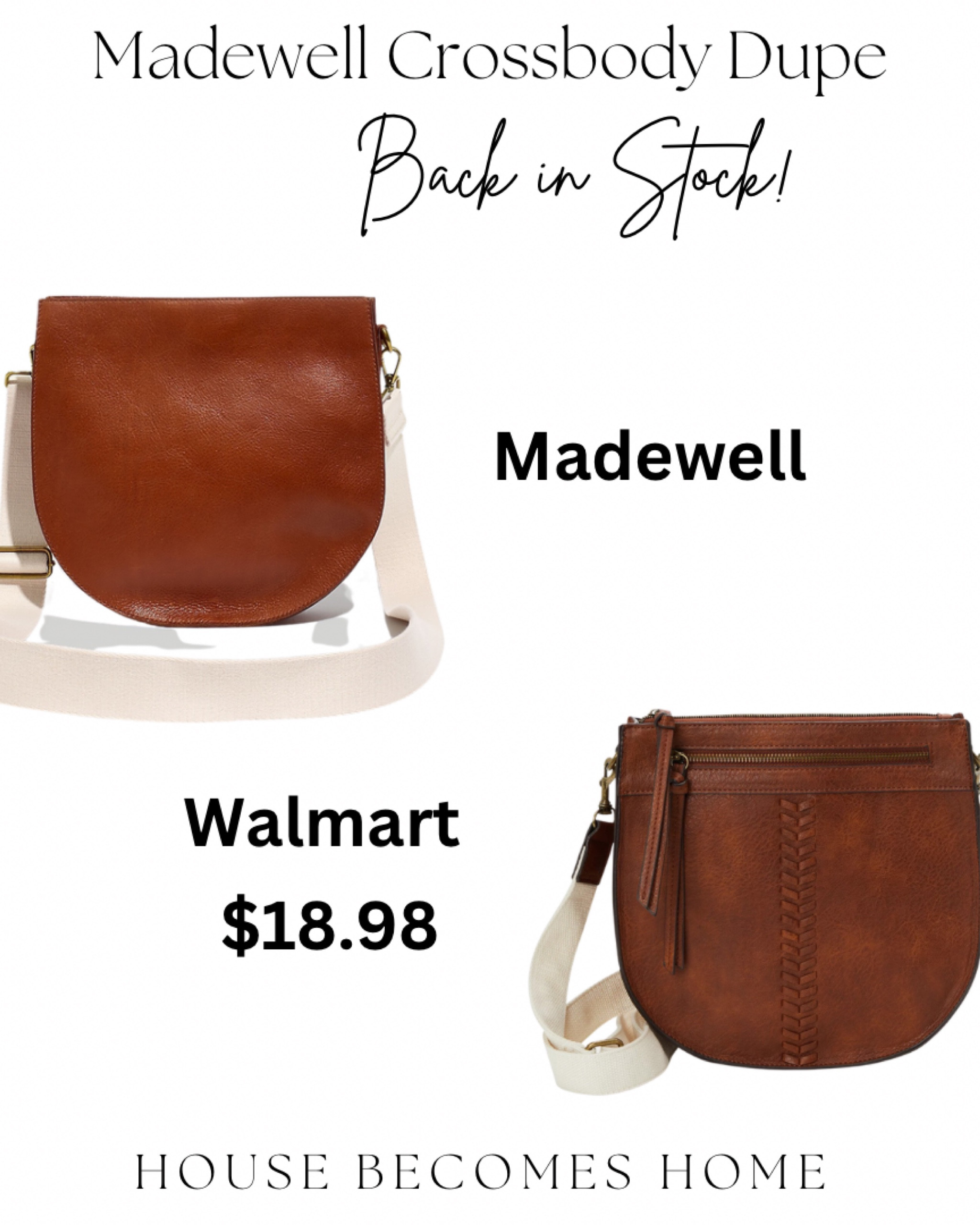 Madewell crossbody dupe is back in stock!!! 

#LTKbeauty #LTKunder50 #LTKitbag