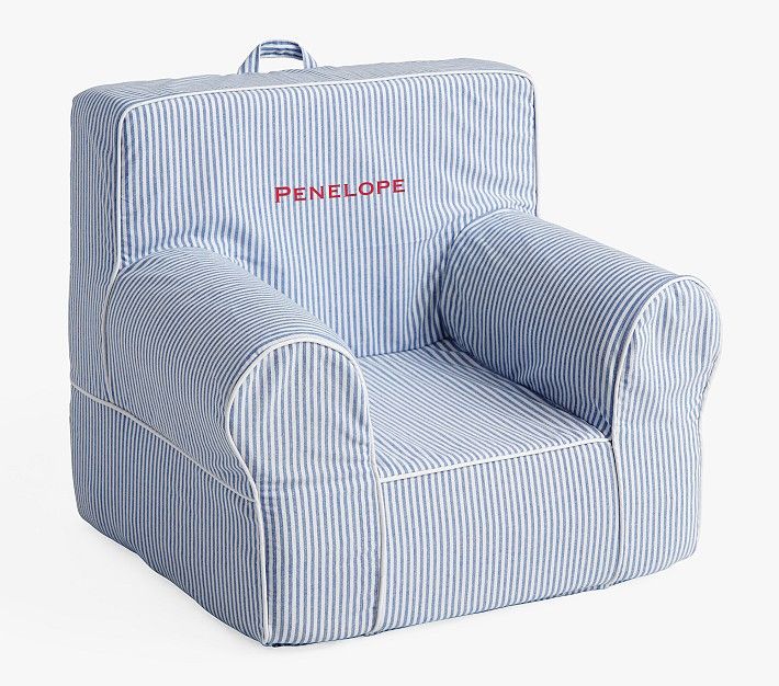 Anywhere Chair®, Chambray Blue Oxford Stripe | Pottery Barn Kids | Pottery Barn Kids