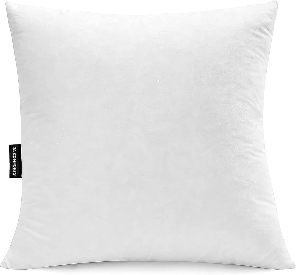 JA COMFORTS 28×28 Premium Goose Down Feather Throw Pillow Inserts(Set of 1)-5% Down Filling,High... | Amazon (US)