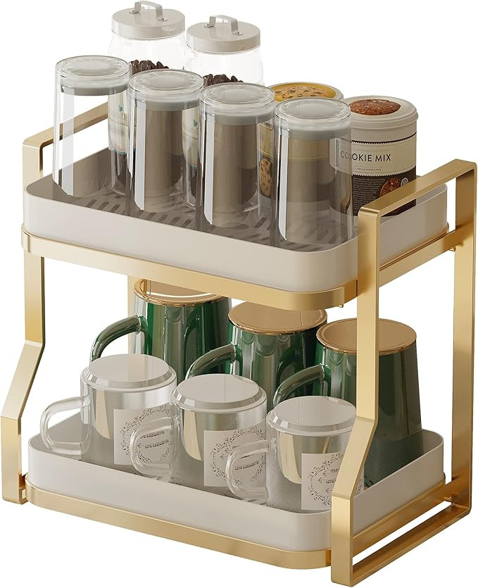 COVAODQ Coffee Mug Holder Glass Cup Rack Mug Holder coffee Bar Organizer for Countertop Bathroom ... | Amazon (US)