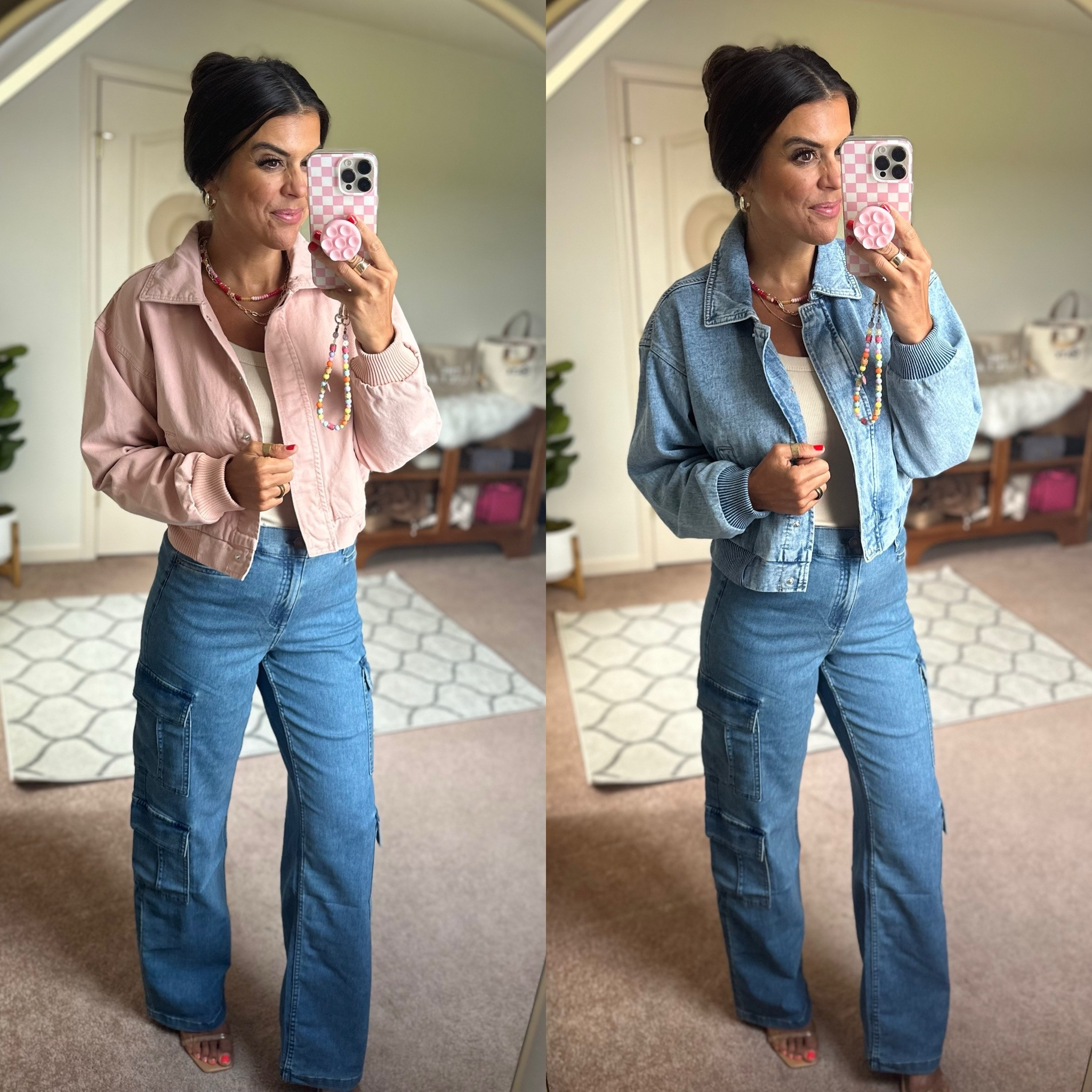 Love these $24 Walmart bomber jackets! Size small 
Size 2 in jeans (size down in between in jeans or want a more fitted Jean)

#LTKStyleTip #LTKFindsUnder100 #LTKSeasonal