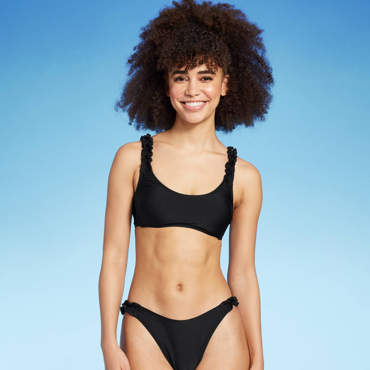 Women's Ruffle Strap Bralette Bikini Top - Wild Fable™ | Target