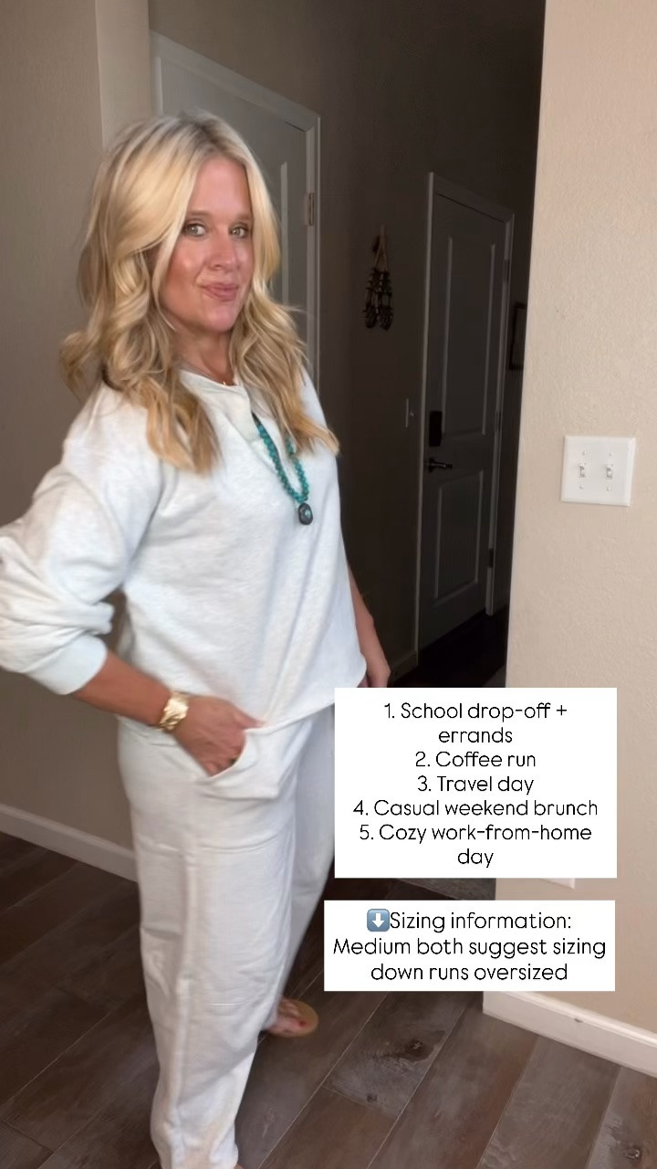 ✨Tap the bell, save and ❤️ start here over 40 fashion, midlife style, midsize fashion and luxury looks for less.  

1. School drop-off + errands
2. Coffee run
3. Travel day
4. Casual weekend brunch
5. Cozy work-from-home day

👑 Helping you look good, feel good.-Lindsey Denver   Check back daily for belly-friendly style, confidence, and Outfit Physics™.

#LTKOver40 #LTKMidsize #LTKPlusSize