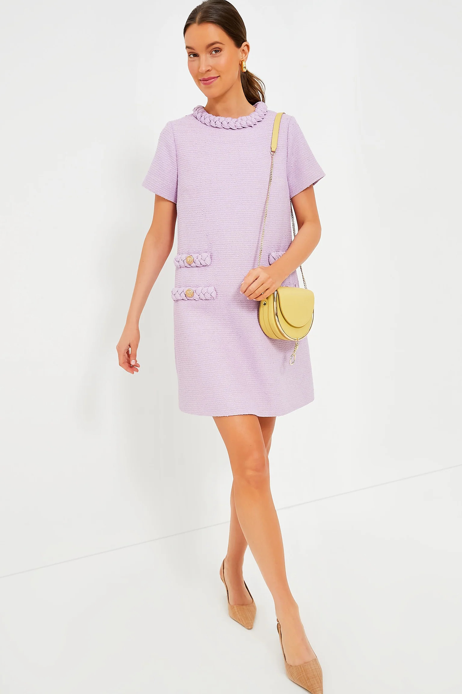 Lilac Tweed Jackie Dress | Tuckernuck (US)