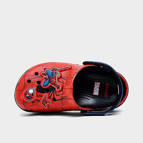 Crocs Kids Toddler Spider-Man Classic Clog Shoes in Red/Blue Size: 4.0 | Finish Line (US)