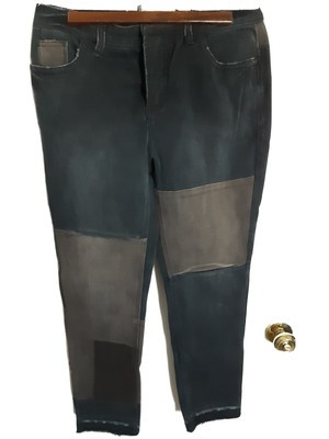 Free People Patch work Skinny Raw Hem Jeans Sz 29 has some stretch  | eBay | eBay US