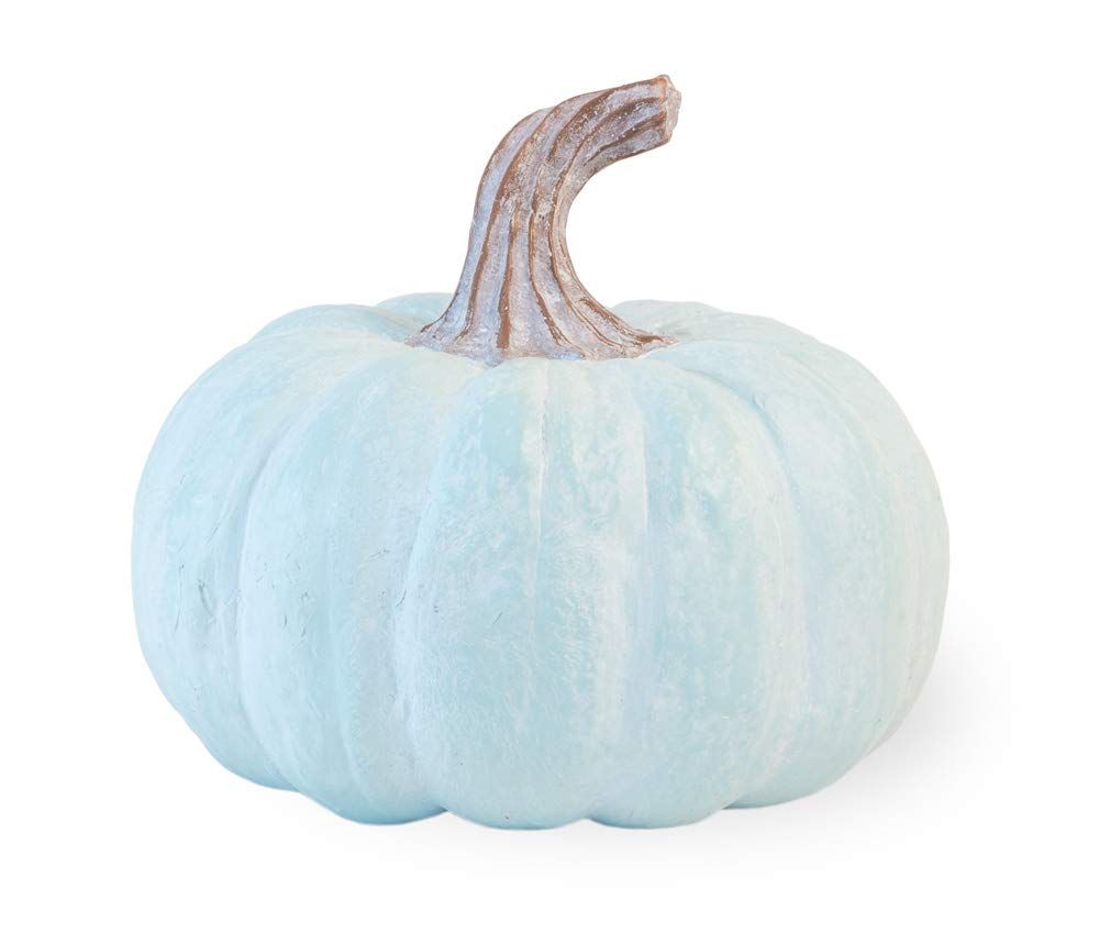 Boston International XAC19349 Decorative Glass Pumpkin Figurine, 5.5 x 5-Inches, Light Blue | Amazon (US)