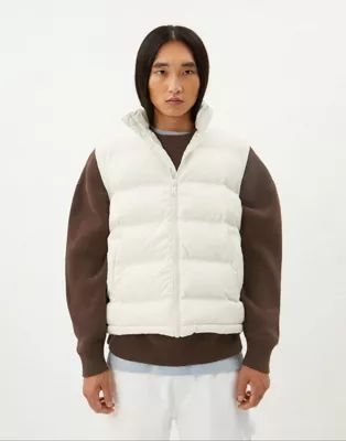 Weekday kip puffer vest in white | ASOS (Global)