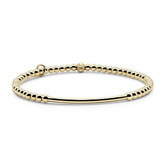 Non-Tarnishing Gold Filled 3mm Ball and Tube Stretch Bracelet | Macy's