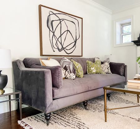 Velvet sofas are a great way to add dimension and texture to a space with neutral walls and trim!
.
.
.
Gray Velvet 
Bench Sofa
Nailheads
Eclectic Design
Moody
Trendy
Modern 
Transitional 

#LTKhome #LTKstyletip #LTKbeauty