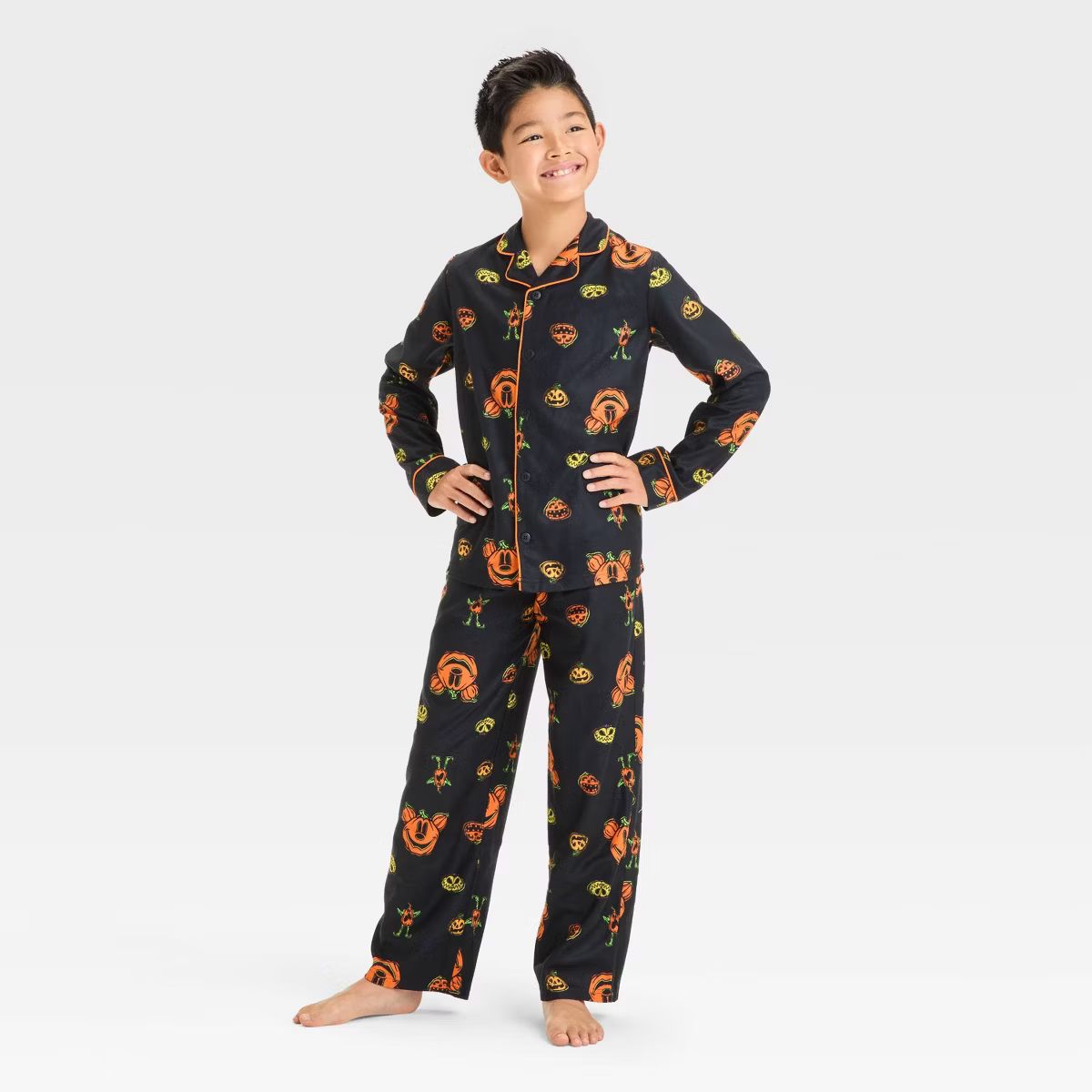 Boys' Disney Mickey Mouse & Friends Halloween Coat Pajama Set - Black | Target