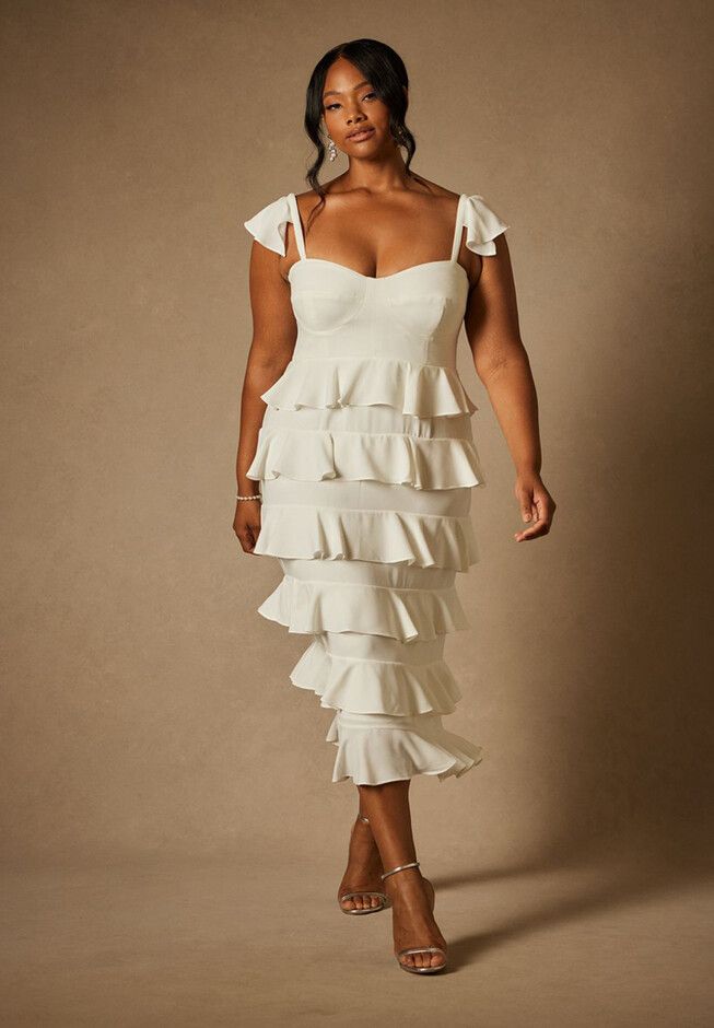 Bridal by ELOQUII Corseted Tiered Dress | Eloquii