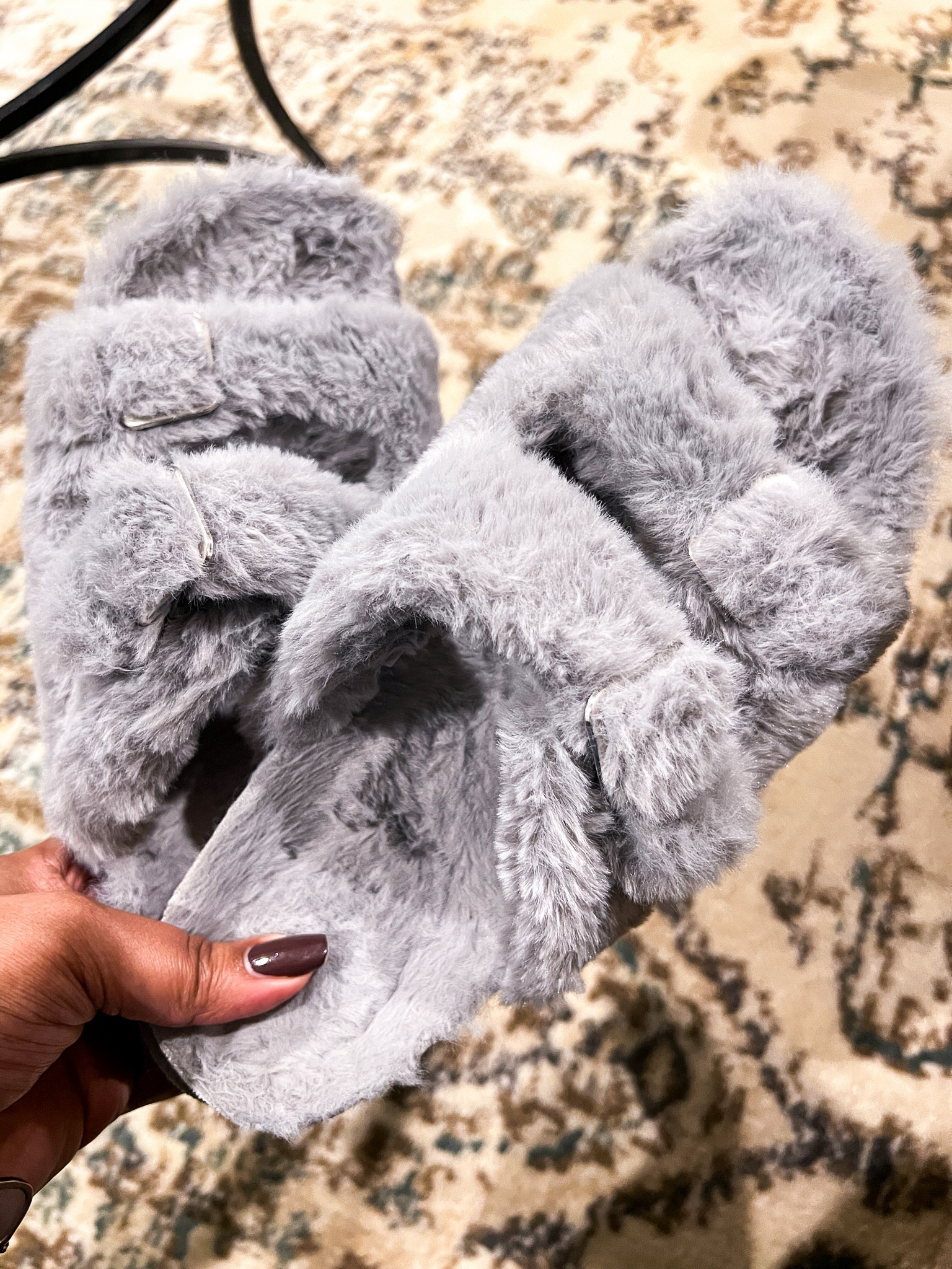 The most comfortable slippers ever! 

Fur slippers, faux fur slippers, faux rabbit fur slippers, Birkenstocks sandals, lounge wear, Amazon Find #FoundItOnAmazon 

#LTKshoecrush #LTKfindsunder50 #LTKfindsunder100
