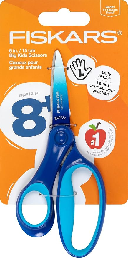 Fiskars Big Kids For Ages 8+ Ombre 6" Left-handed Scissors, Blue-Turquoise | Amazon (US)