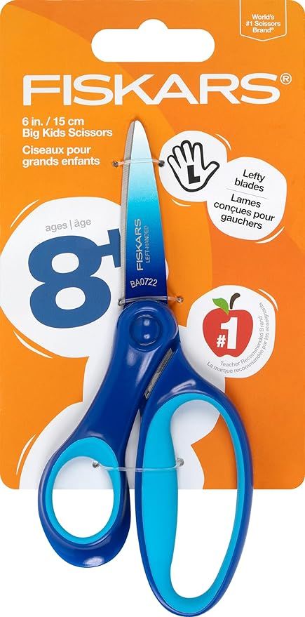 Fiskars Big Kids For Ages 8+ Ombre 6" Left-handed Scissors, Blue-Turquoise | Amazon (US)