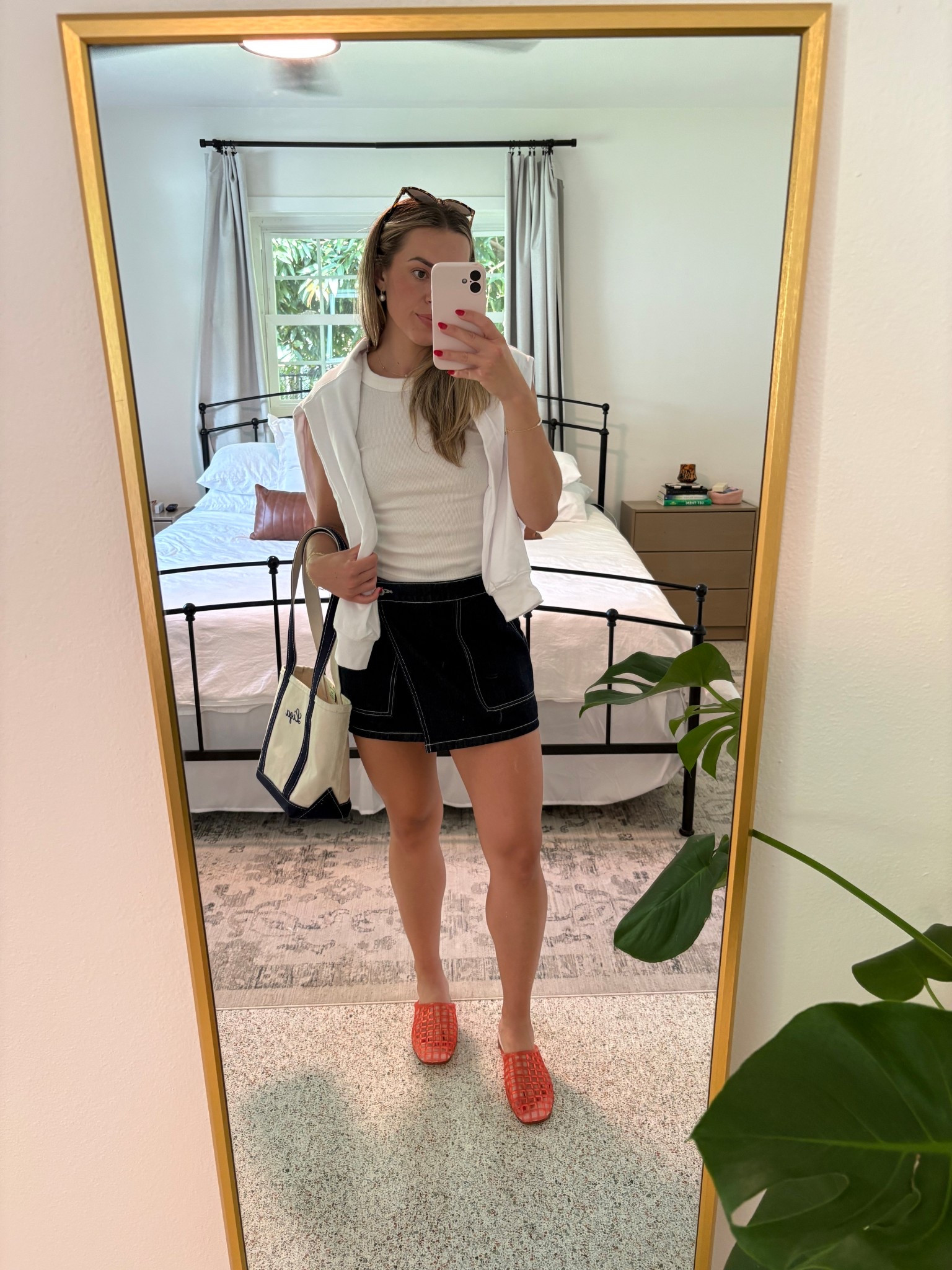What to wear: 4th of July 

wearing small in tank, Med in sweatshirt, 27 in skirt, shoes tts. Boat Tote is small with long handles 

#LTKSeasonal #LTKFindsUnder50 #LTKSaleAlert