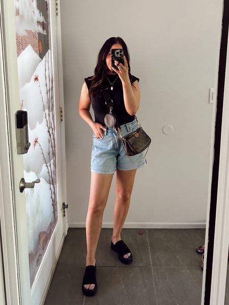 Vacation + spring break outfit  wearing m top & 29 shorts, sandals tts. Dad shorts 25% off + use code AFSHORTS at checkout for 15% off 👏🏻

Follow my shop @_lomeyer_ on the @shop.LTK app to shop this post and get my exclusive app-only content!

#LTKStyleTip #LTKFindsUnder50 #LTKSaleAlert