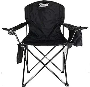 Coleman Portable Camping Chair with 4-Can Cooler, Cushioned Seat & Back with Side Pockets & Cup H... | Amazon (US)