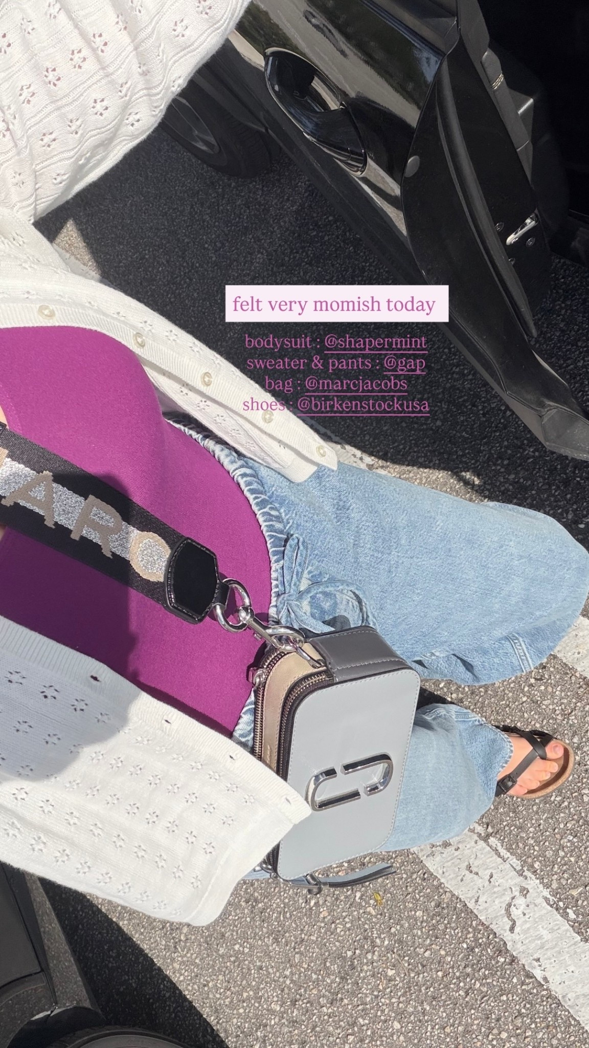 felt very momish today  bodysuit : @Shapermint 
sweater & pants : @gapstyle  
bag : @marcjacobs 
shoes : @Birkenstock US 

#LTKootd #LTKdayinmylife #LTKmomlife