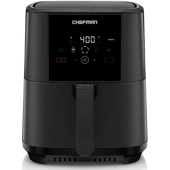 Chefman TurboFry Touch Air Fryer, One-Touch Digital Control, 5 Quart - Black, New | Walmart (US)