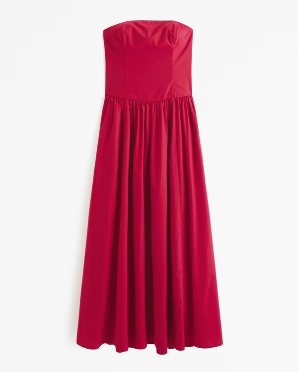 Women's Strapless Drop-Waist Maxi Dress | Women's Dresses & Jumpsuits | Abercrombie.com | Abercrombie & Fitch (US)