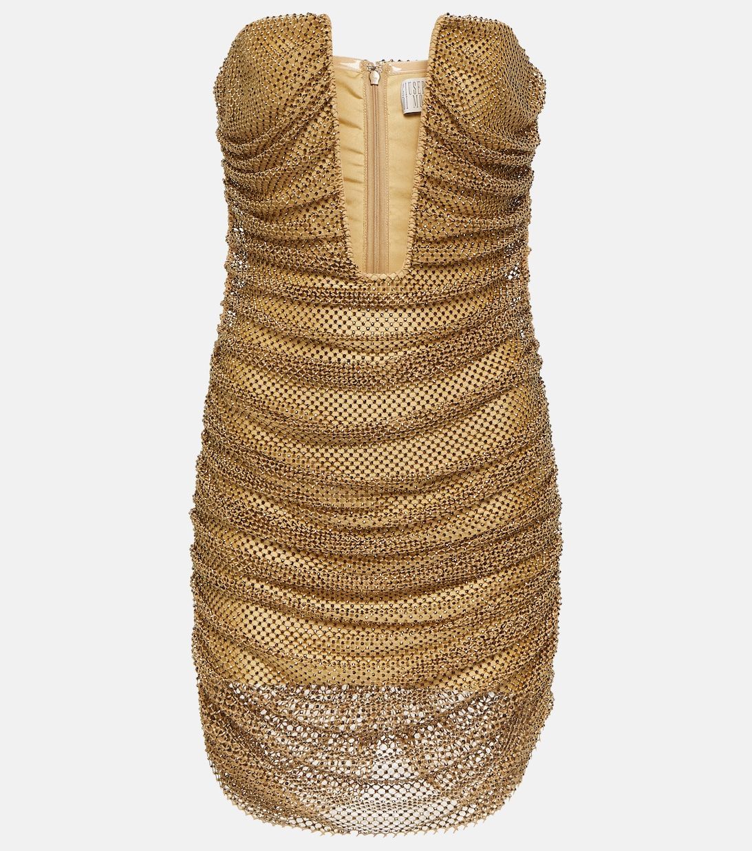 Embellished ruched mesh minidress | Mytheresa (INTL)