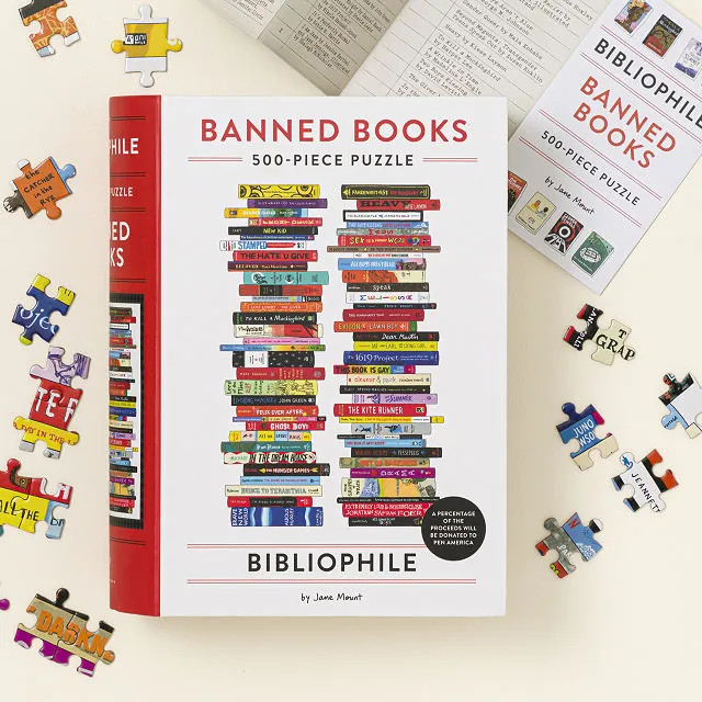 Banned Books Puzzle & Reading Checklist | UncommonGoods