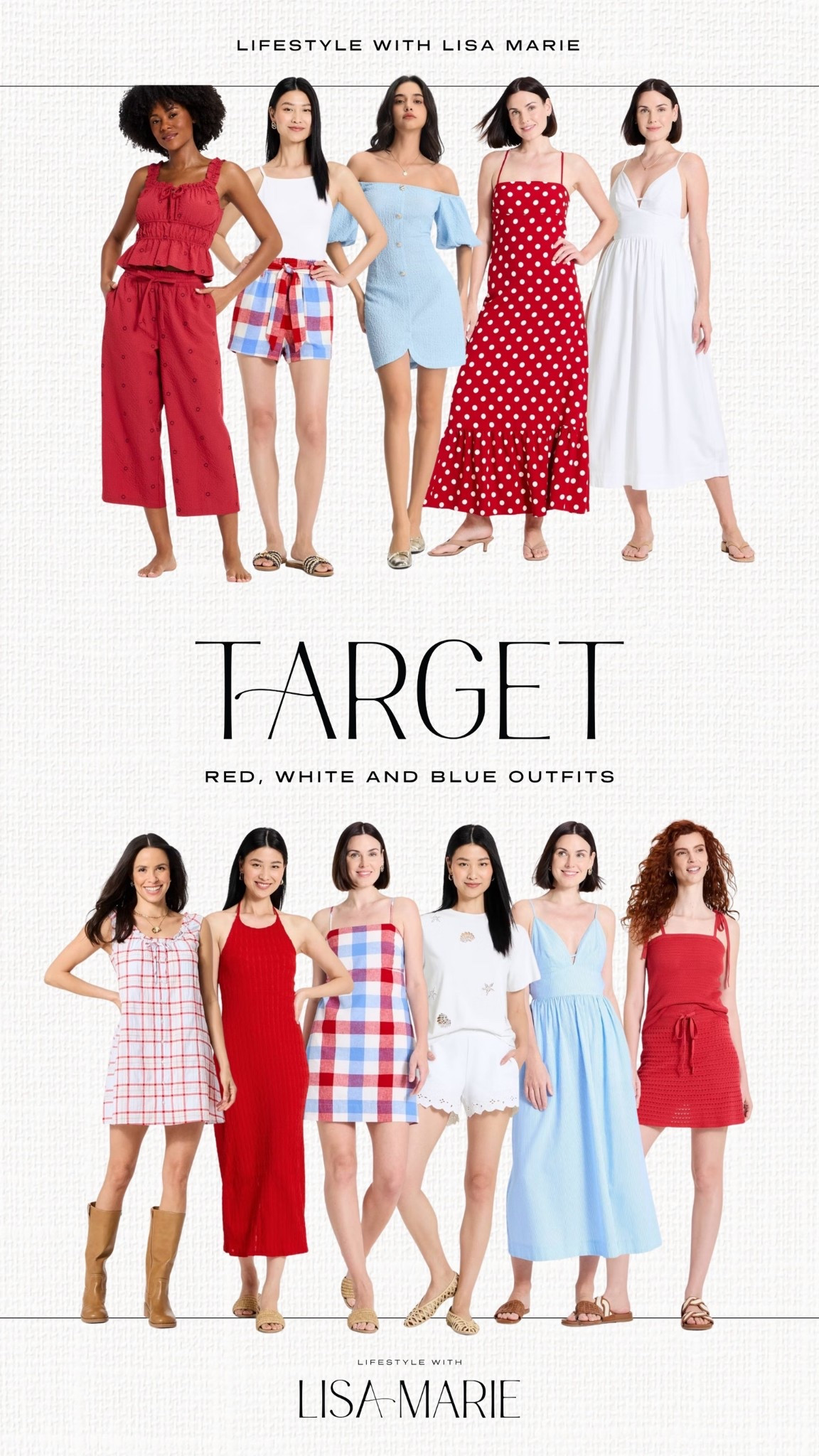 Target new red, white and blue outfit arrivals that are perfect for Memorial Day and the 4th of July. 4th of July outfits. Lake outfits. Memorial Day outfits. Polka dot, plaid and embroidered dresses and two piece sets. Spring and summer holiday outfits for the pool, beach, pool party, resorts, vacations and cruises. 

 

#LTKSwim #LTKTravel #LTKootd