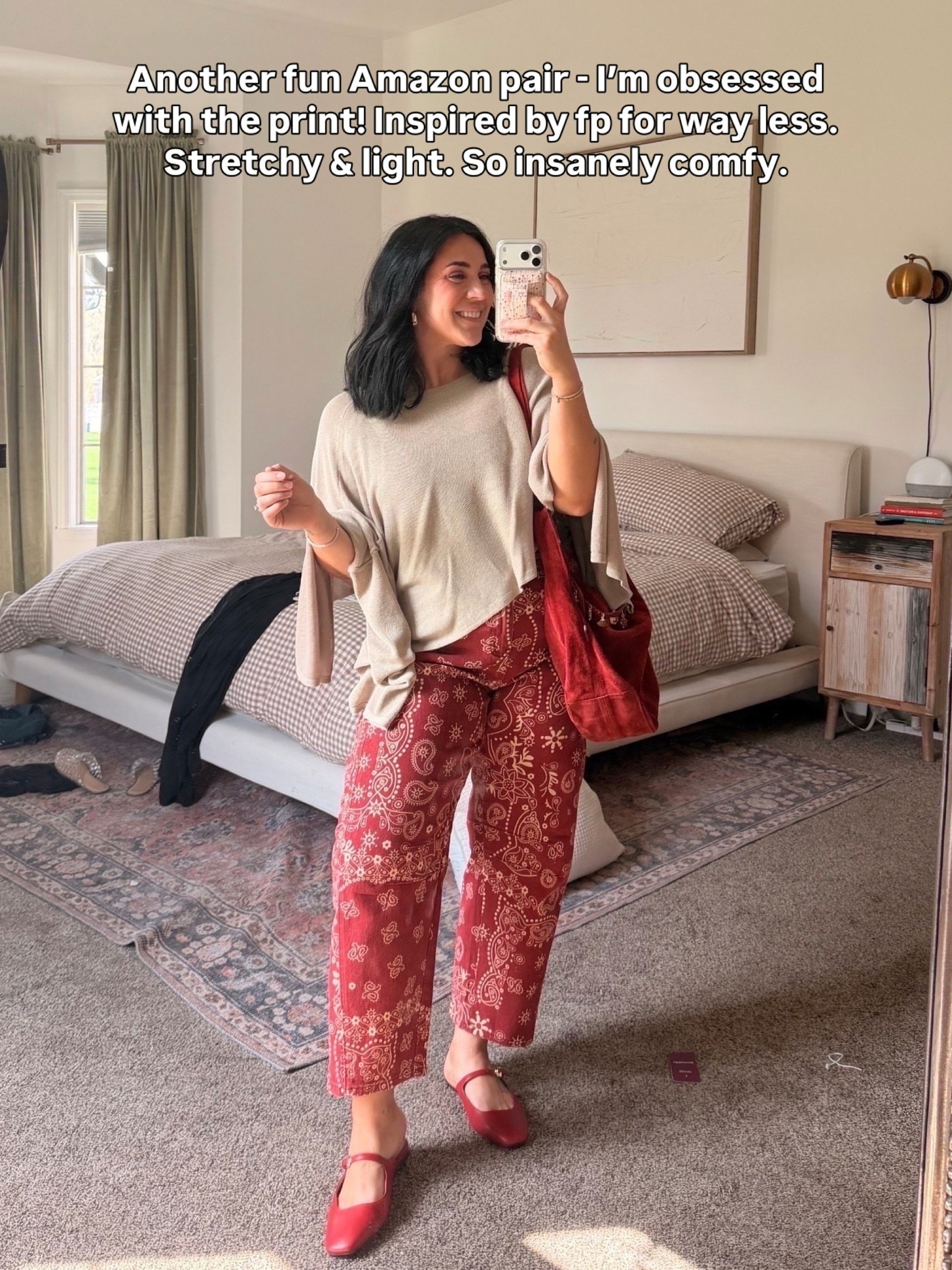 Amazon look for less FP-inspired barrel jeans! So comfy and cute. Perfect trending banana pattern for fall! I do a L/30

#LTKMidsize #LTKSeasonal #LTKootd