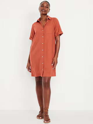Linen-Blend Shirt Dress | Old Navy | Old Navy (US)