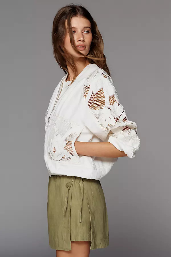 By Anthropologie Floral Embroidered Bomber Jacket | Anthropologie (US)