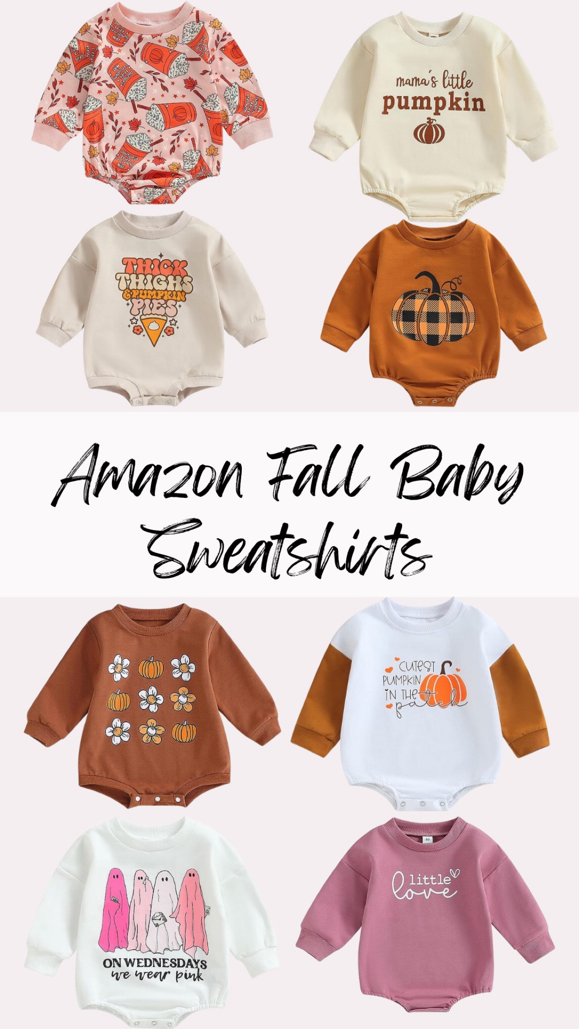 The perfect fall outfits for baby girl. Love a super comfy sweatshirt onesie 🍂🍂

#LTKHoliday #LTKbaby #LTKHalloween