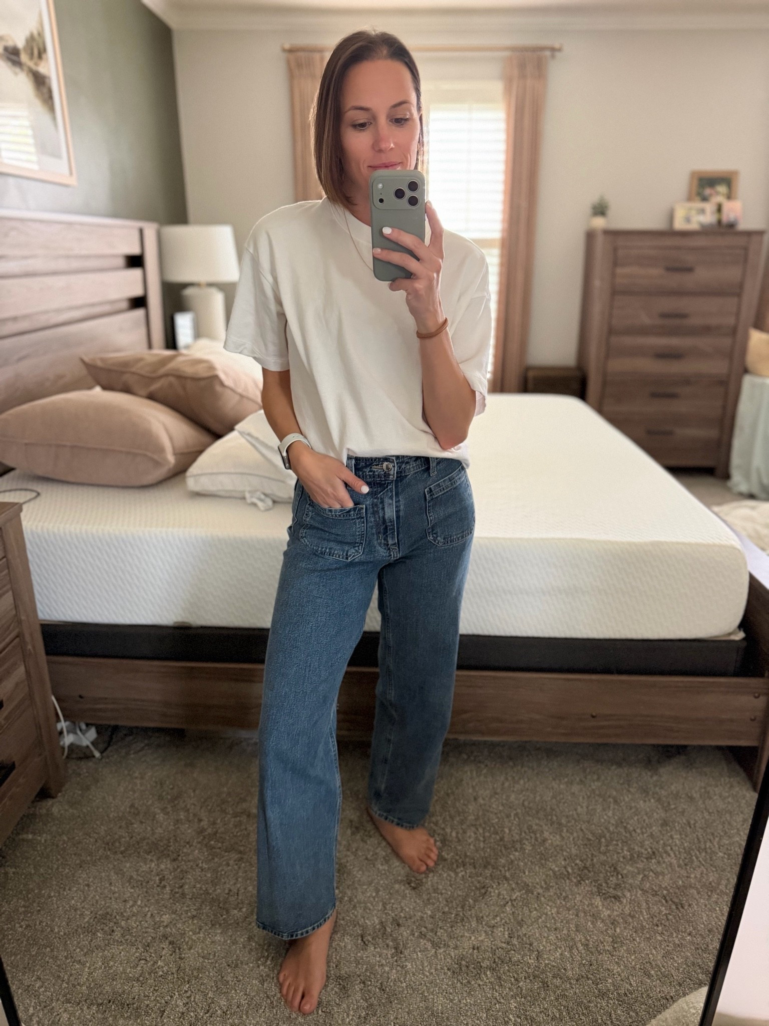 Both these pieces are from @Target and I love them! Really high quality for the price! This shirt is a little bit heavier weight and it is perfect for dressing up a little more! Great work piece! I have it in the tan color as well.

#LTKootd #LTKmomlife