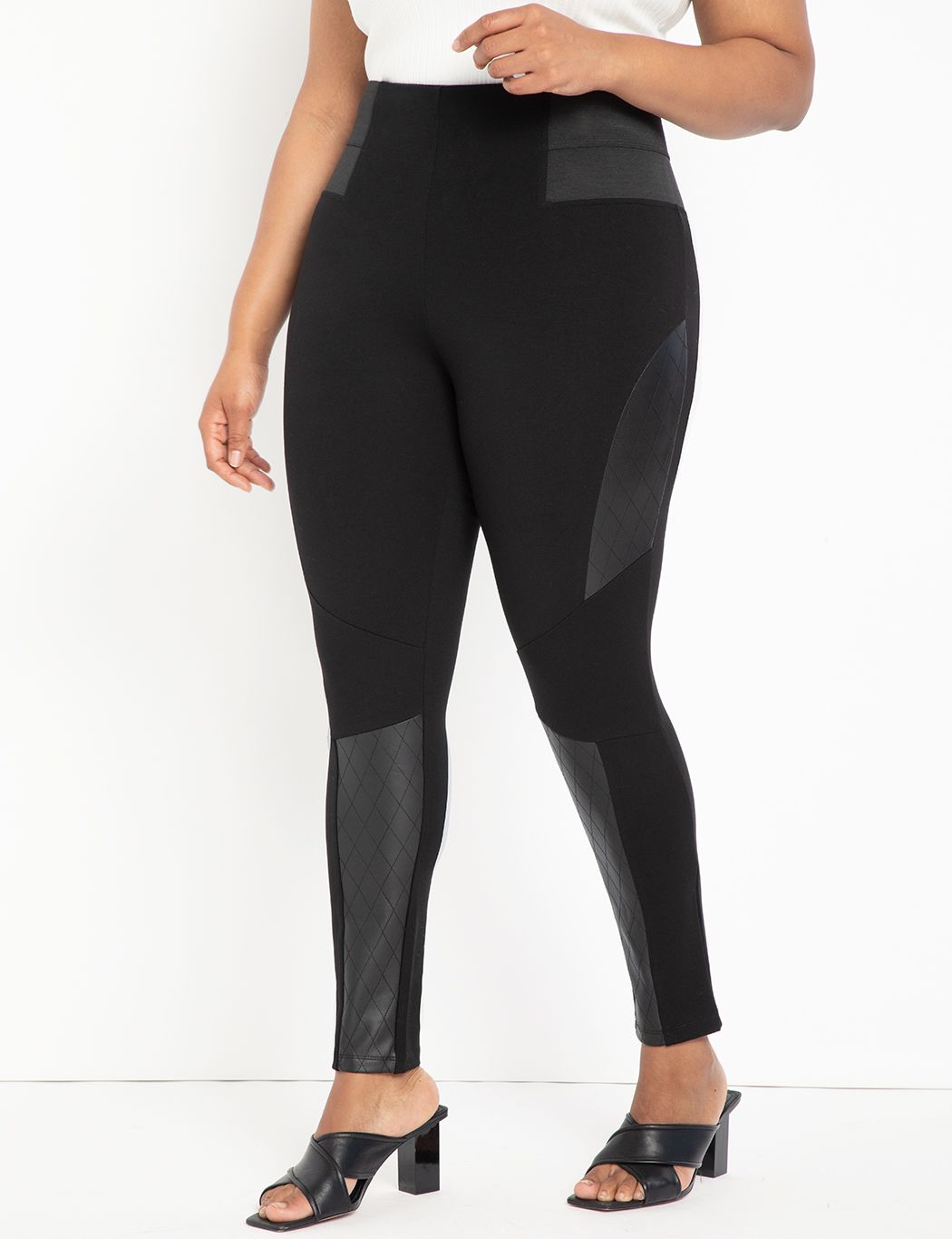Miracle Flawless Legging with Quilted Moto Detail | Eloquii