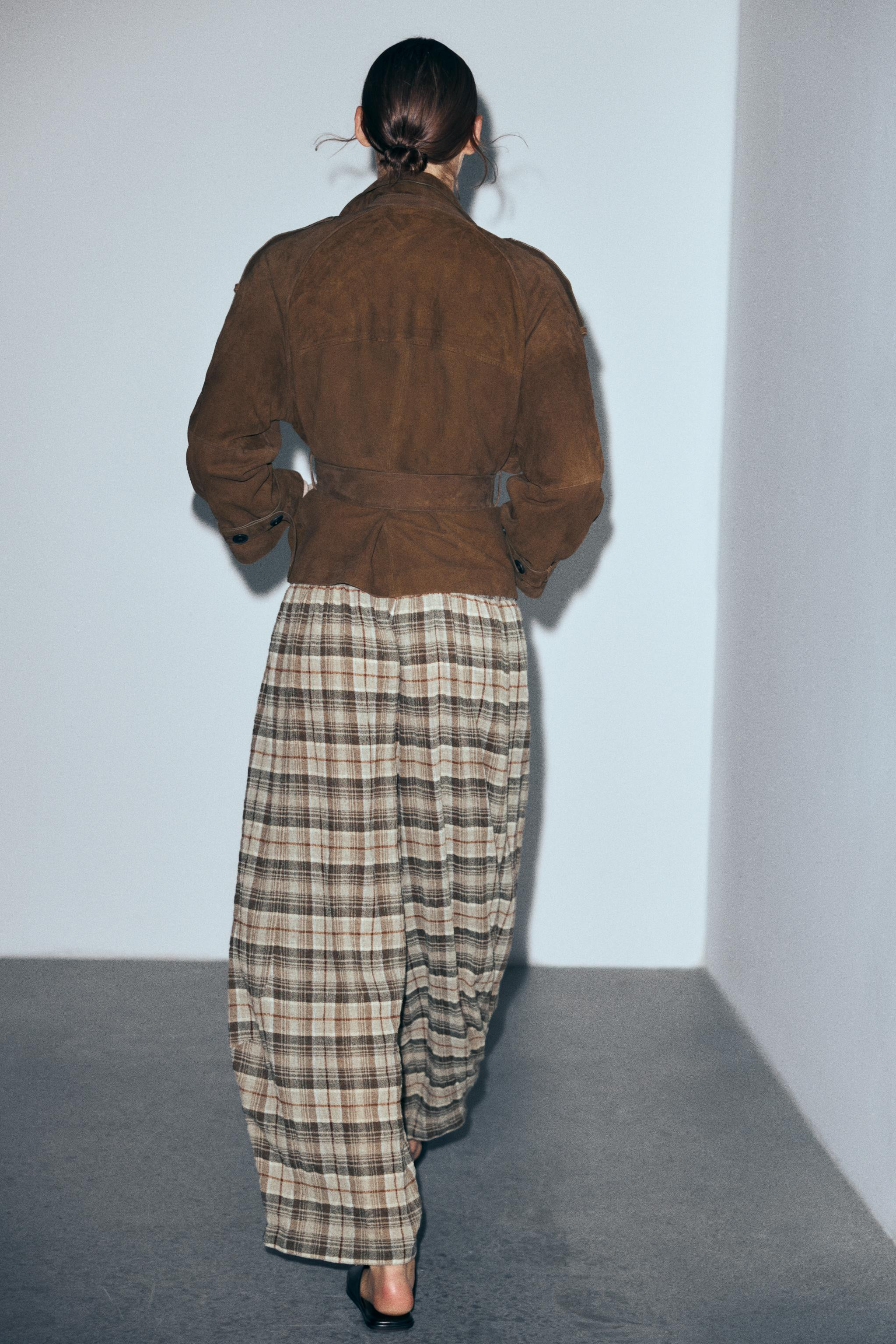 PLAID VOLUME PANTS ZW COLLECTION | Zara US