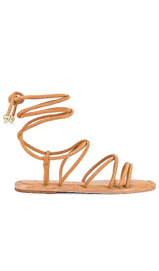 Magdalena Flat Sandal in Nude Caramel | Revolve Clothing (Global)