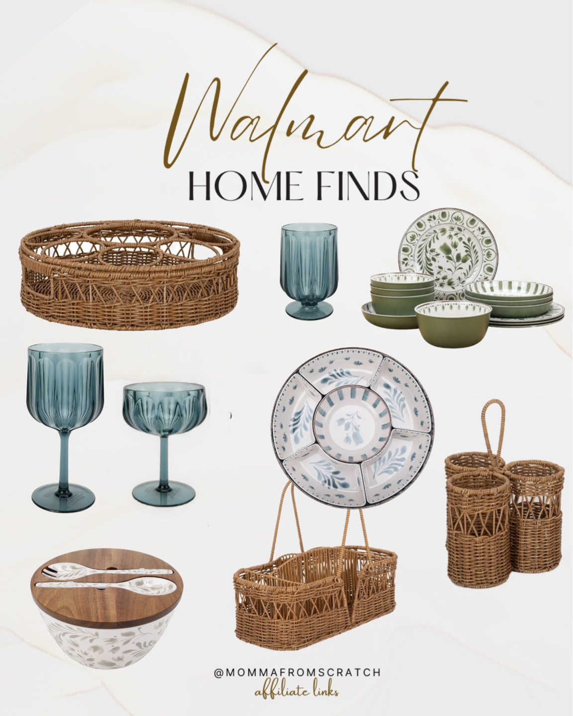 Walmart outdoor entertaining dishes and more! Wicker picnic set! 

#LTKFindsUnder50 #LTKStyleTip #LTKHome