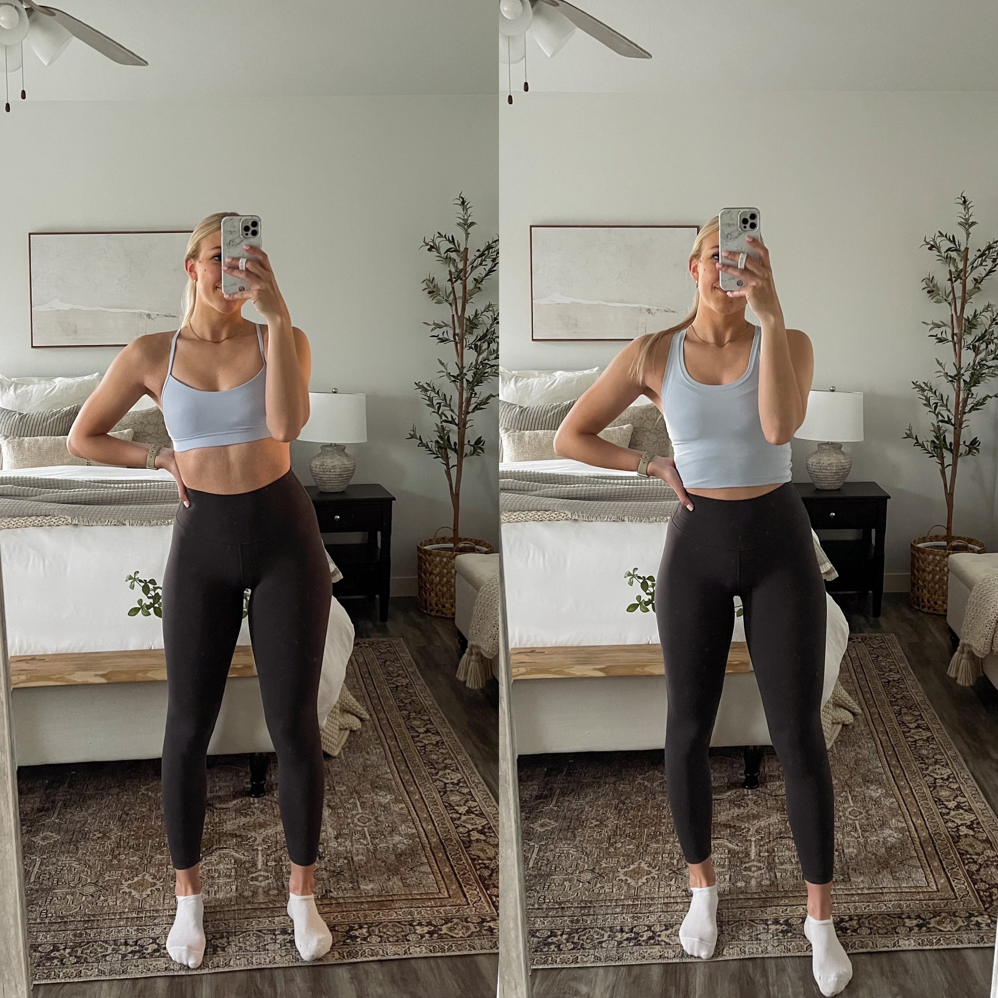 Lululemon gym ootd!
Flow y bra size 6 (pastel blue)
Cool racerback short length size 6
25 inch aligns size 4 (graphite grey)

#LTKunder100 #LTKfit